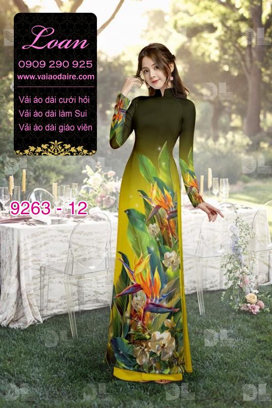 Vải áo dài hoa 3D Vải áo dài hoa 3D