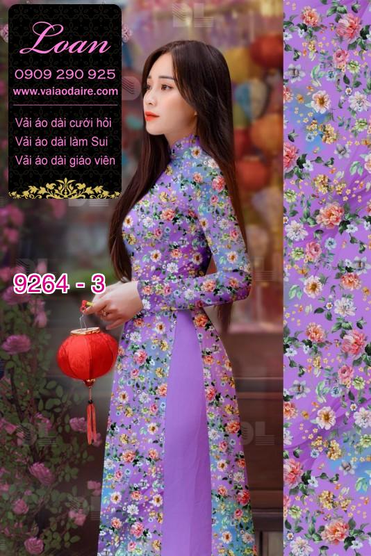 Vải áo dài hoa nhí Vải áo dài hoa nhí