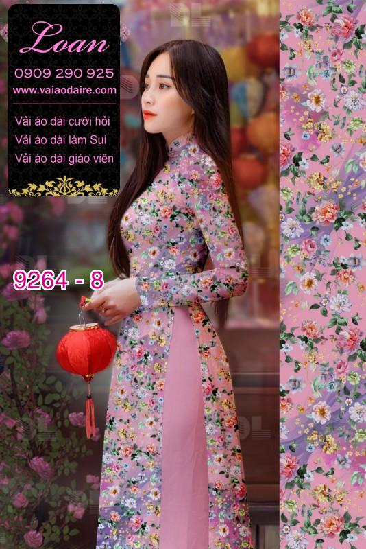 Vải áo dài hoa nhí Vải áo dài hoa nhí