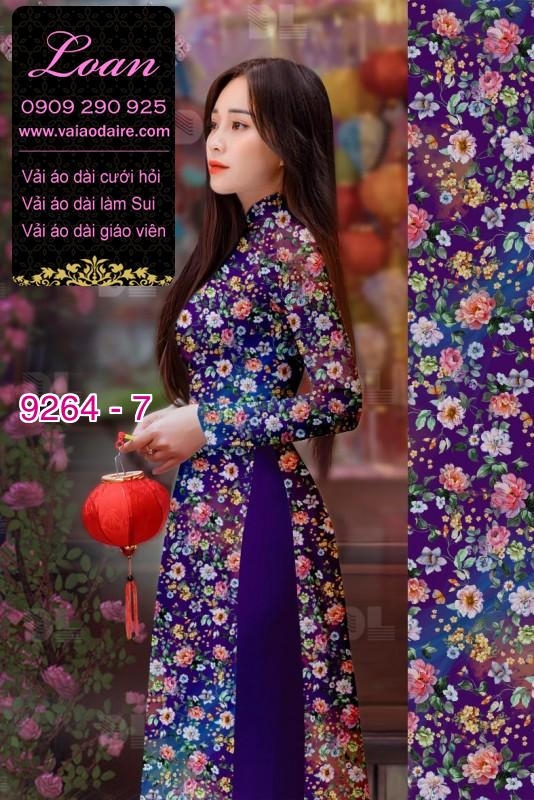 Vải áo dài hoa nhí Vải áo dài hoa nhí