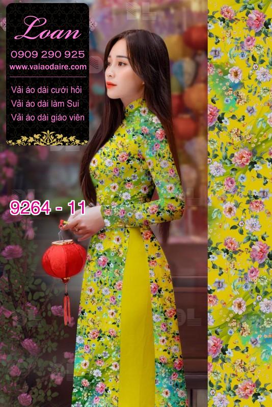 Vải áo dài hoa nhí Vải áo dài hoa nhí