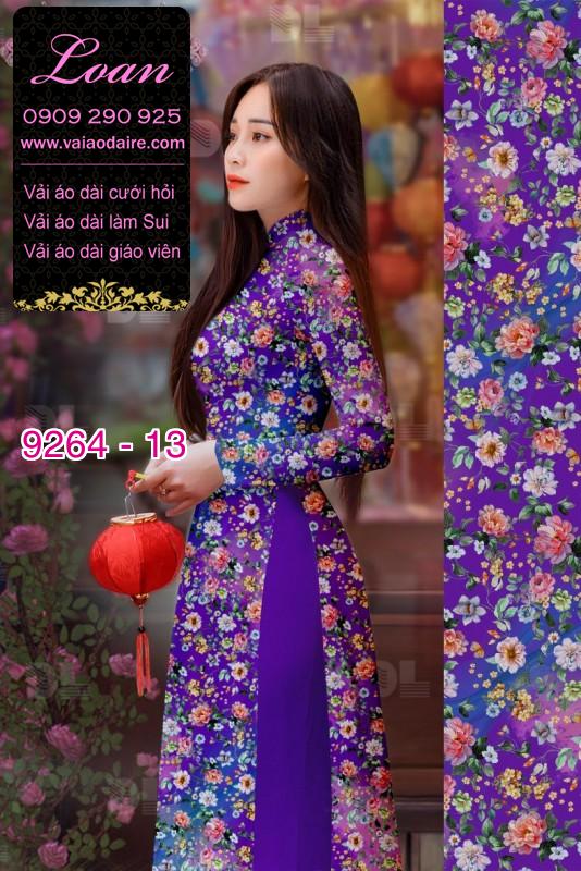Vải áo dài hoa nhí Vải áo dài hoa nhí