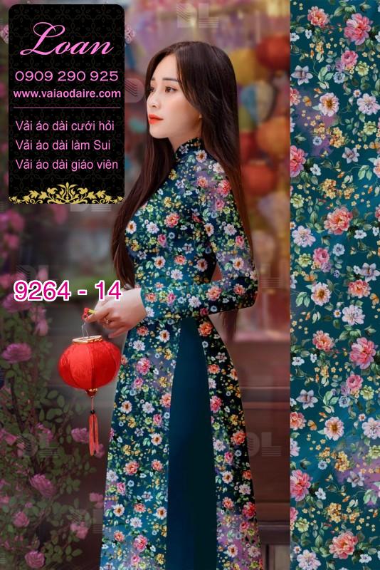 Vải áo dài hoa nhí Vải áo dài hoa nhí