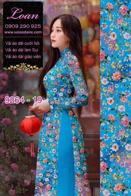 Vải áo dài hoa nhí Vải áo dài hoa nhí