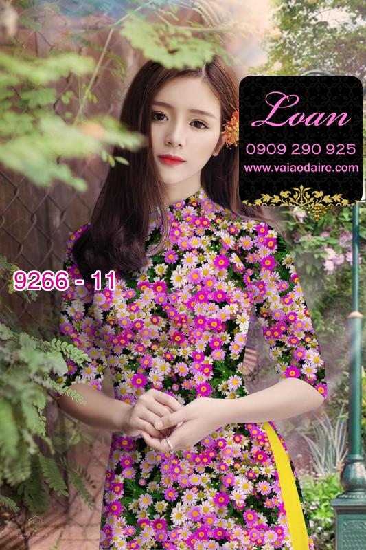 Vải áo dài hoa nhí Vải áo dài hoa nhí