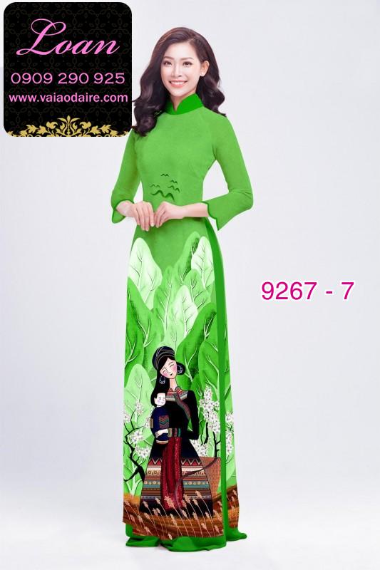 Vải áo dài hình thiếu nữ