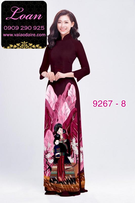 Vải áo dài hình thiếu nữ