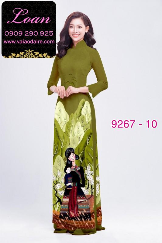 Vải áo dài hình thiếu nữ