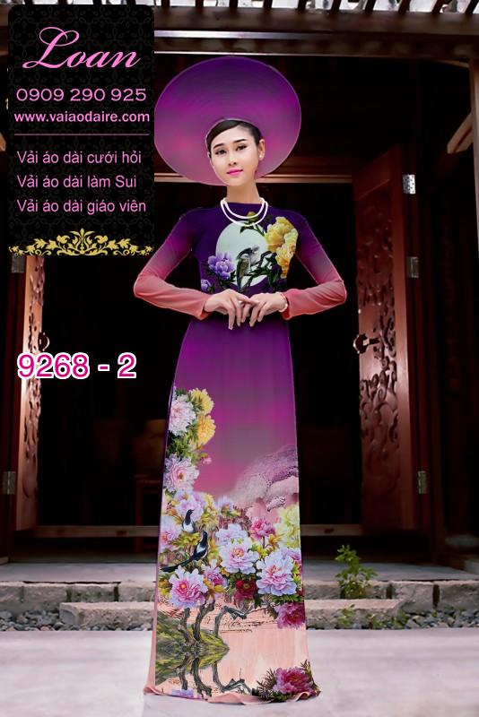 Vải áo dài hoa 3D Vải áo dài hoa 3D