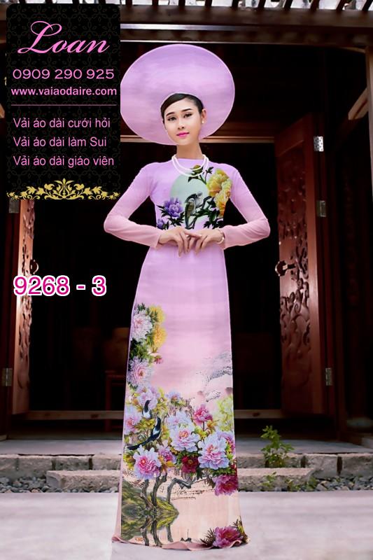 Vải áo dài hoa 3D Vải áo dài hoa 3D