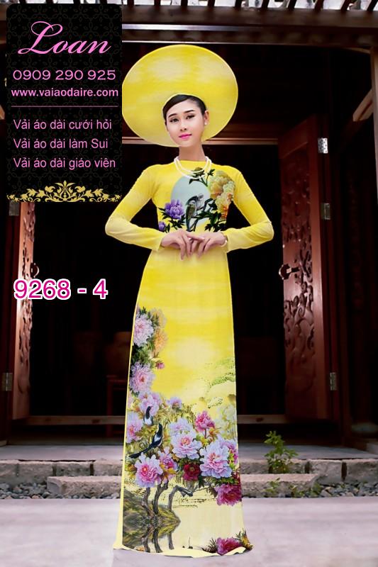 Vải áo dài hoa 3D Vải áo dài hoa 3D