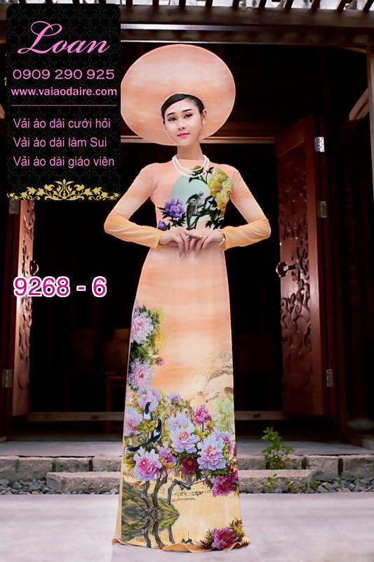 Vải áo dài hoa 3D Vải áo dài hoa 3D