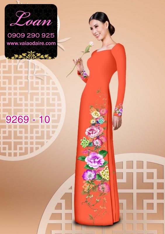 Vải áo dài hoa 3D