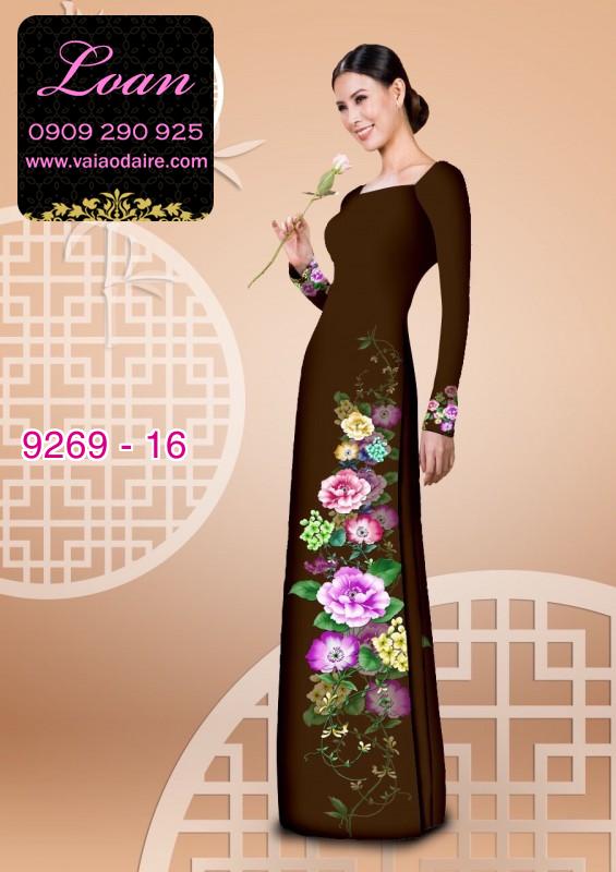 Vải áo dài hoa 3D