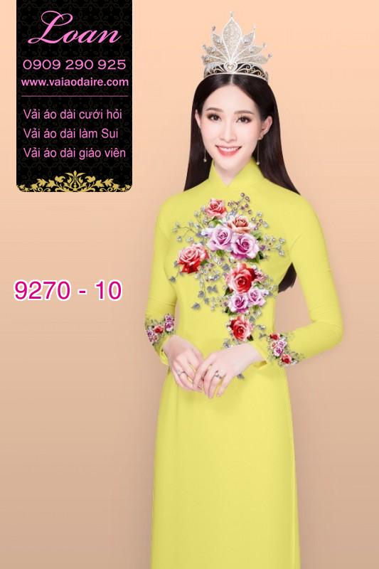 Vải áo dài hoa 3D