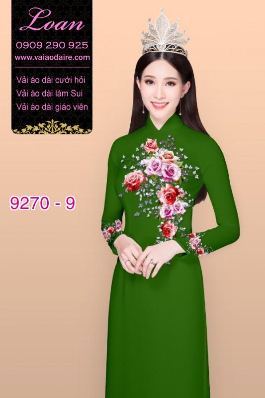 Vải áo dài hoa 3D
