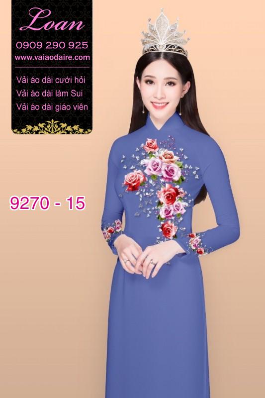 Vải áo dài hoa 3D