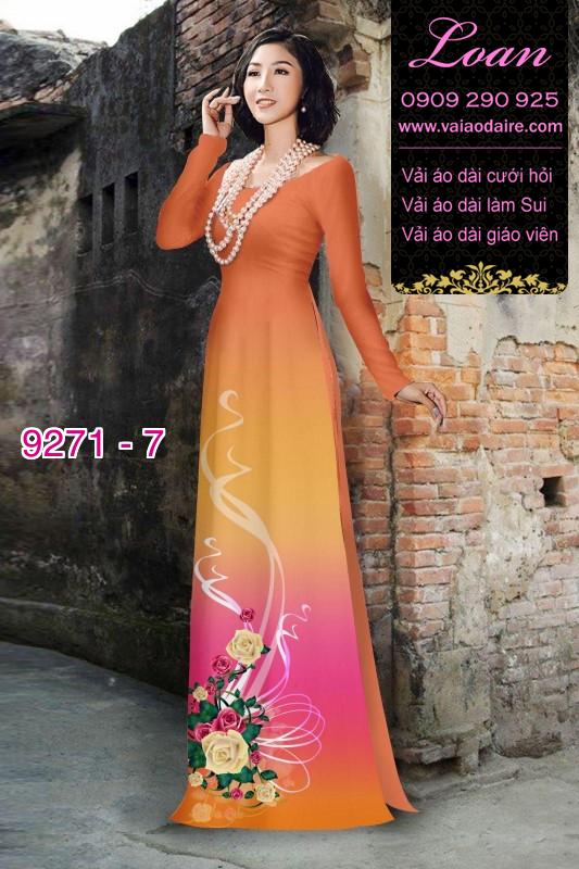 Vải áo dài hoa 3D