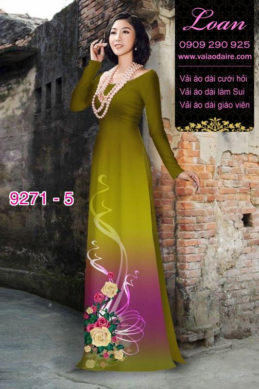 Vải áo dài hoa 3D
