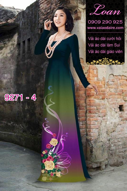 Vải áo dài hoa 3D
