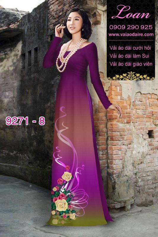 Vải áo dài hoa 3D