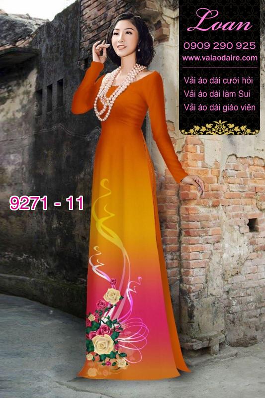 Vải áo dài hoa 3D