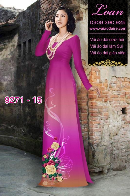 Vải áo dài hoa 3D