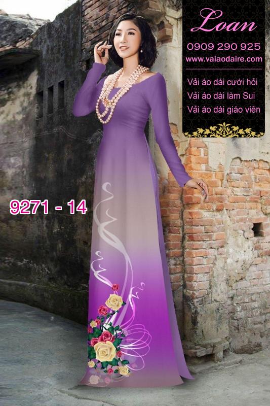 Vải áo dài hoa 3D
