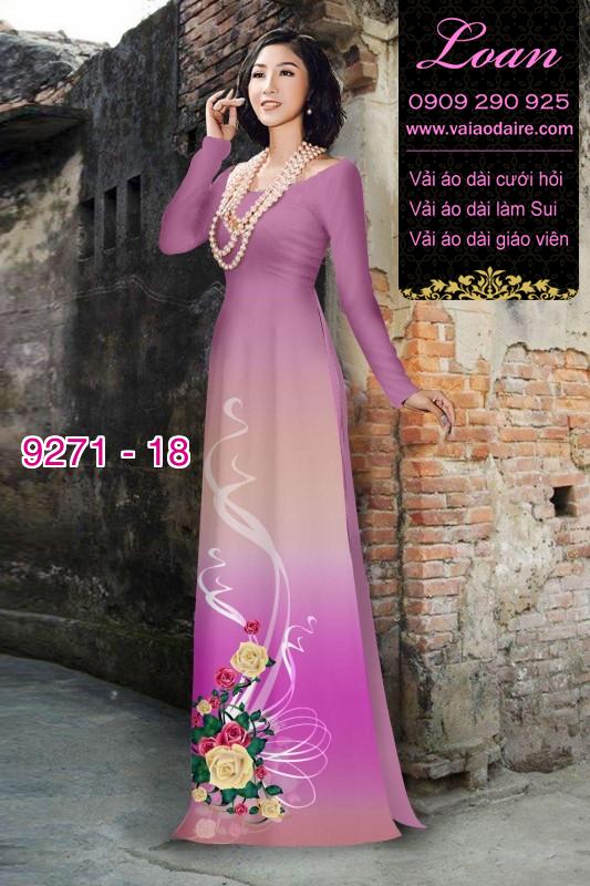 Vải áo dài hoa 3D