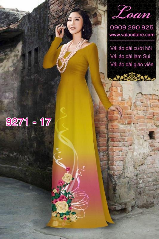 Vải áo dài hoa 3D