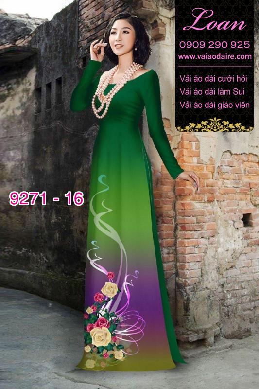 Vải áo dài hoa 3D