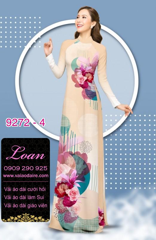 Vải áo dài hoa 3D