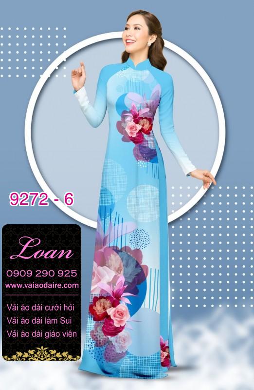 Vải áo dài hoa 3D