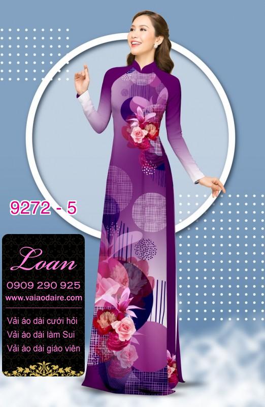 Vải áo dài hoa 3D
