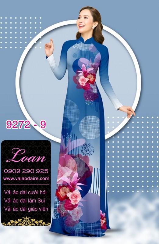 Vải áo dài hoa 3D