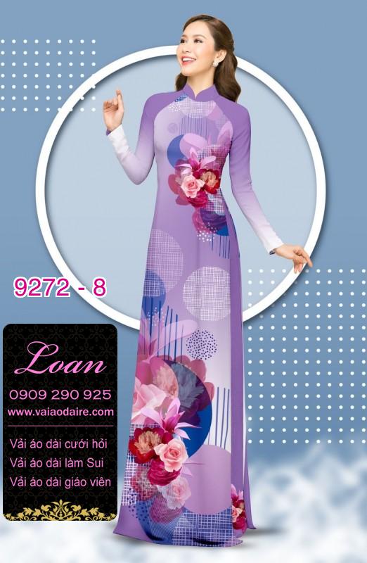 Vải áo dài hoa 3D