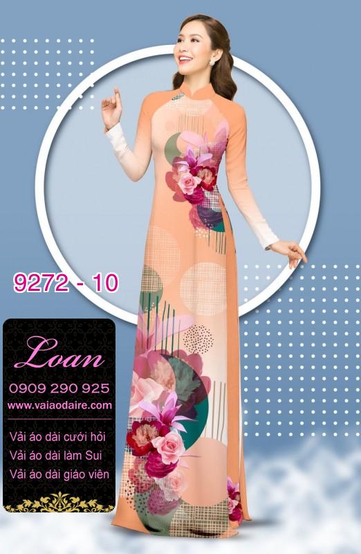 Vải áo dài hoa 3D