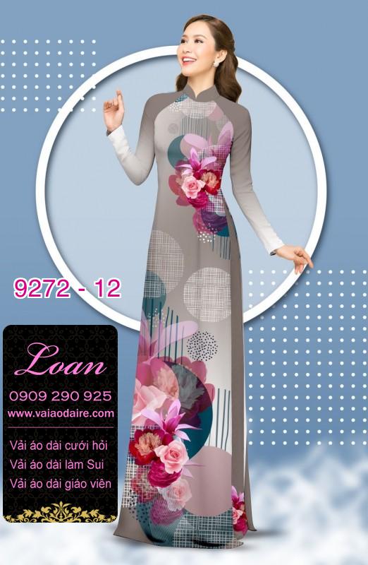 Vải áo dài hoa 3D