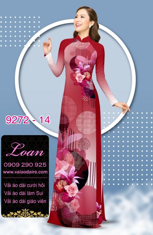 Vải áo dài hoa 3D