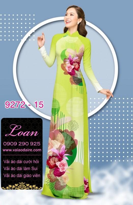 Vải áo dài hoa 3D
