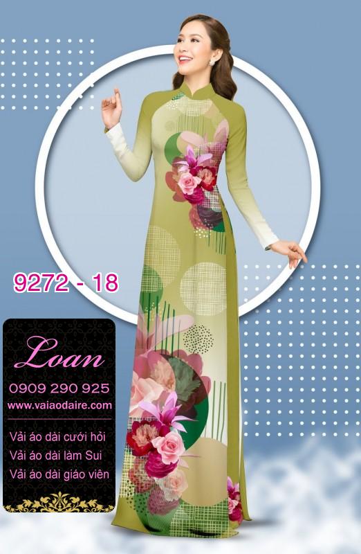 Vải áo dài hoa 3D