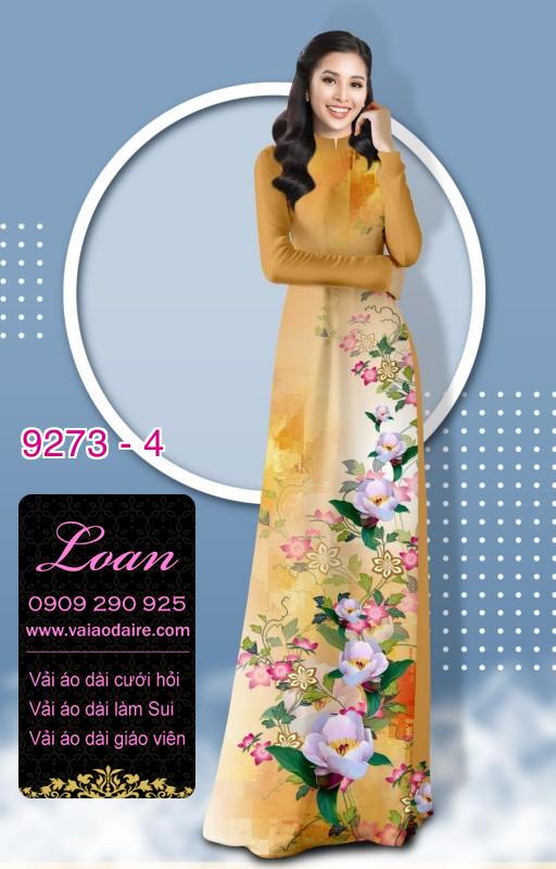 Vải áo dài hoa 3D