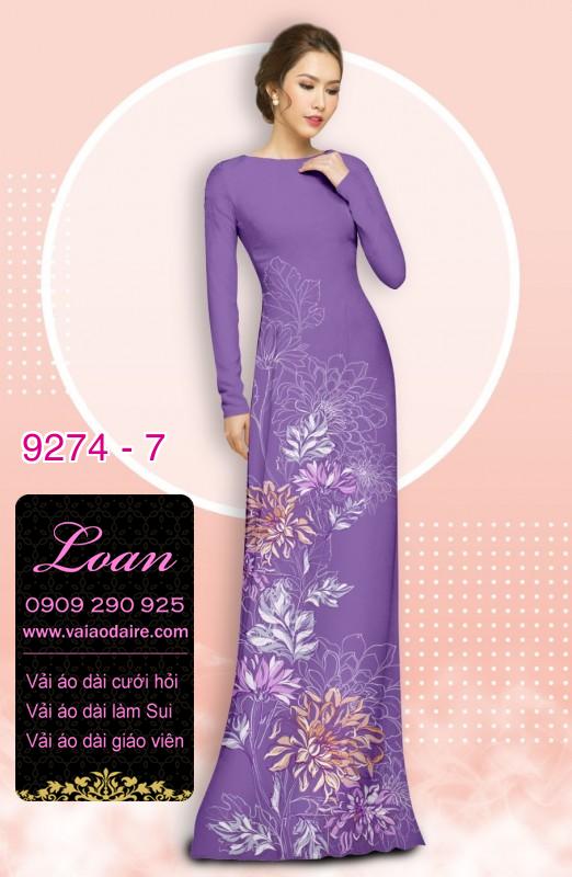 Vải áo dài hoa 3D