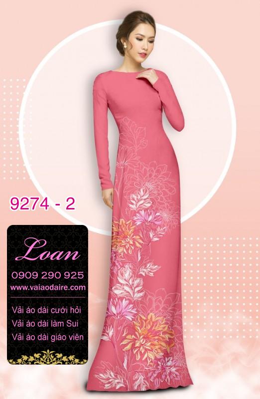 Vải áo dài hoa 3D