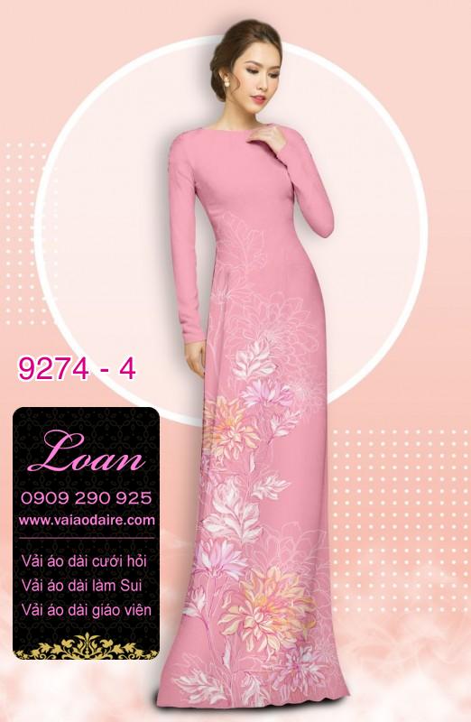 Vải áo dài hoa 3D