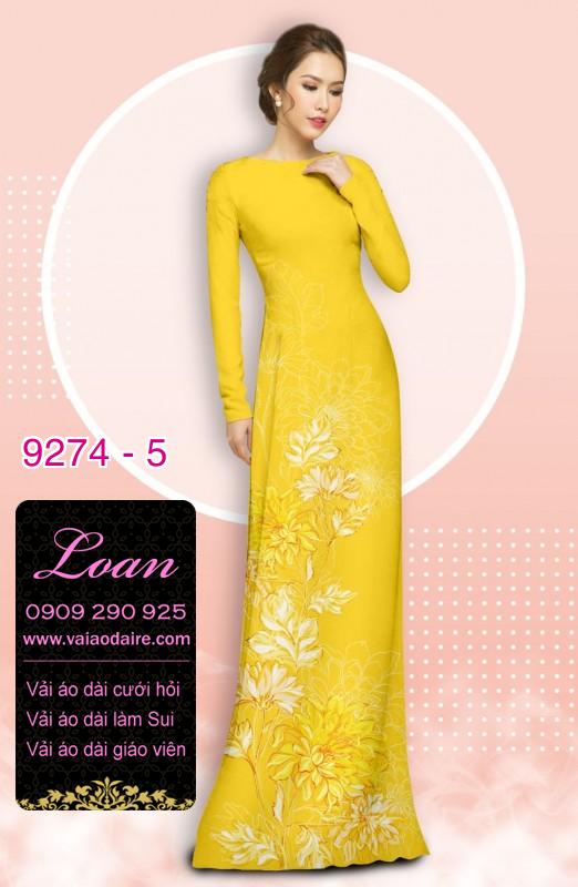 Vải áo dài hoa 3D