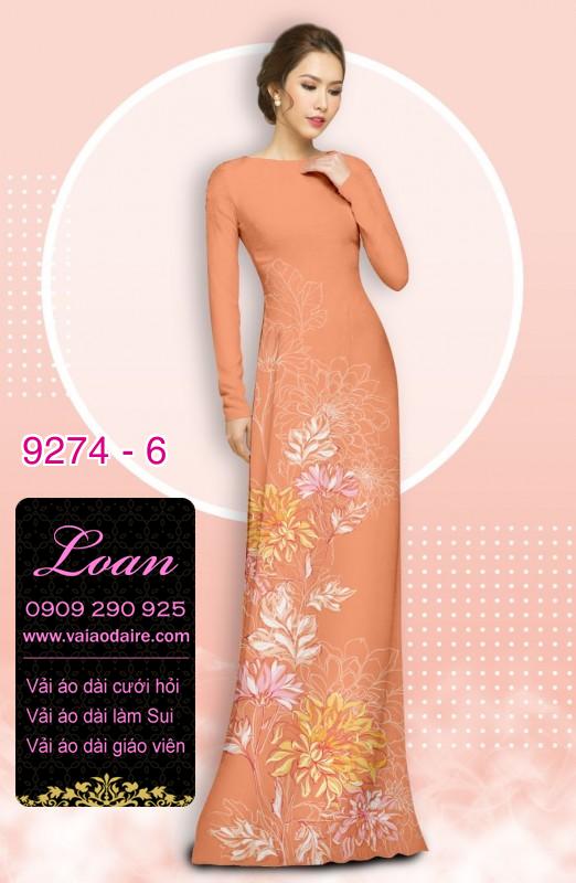 Vải áo dài hoa 3D