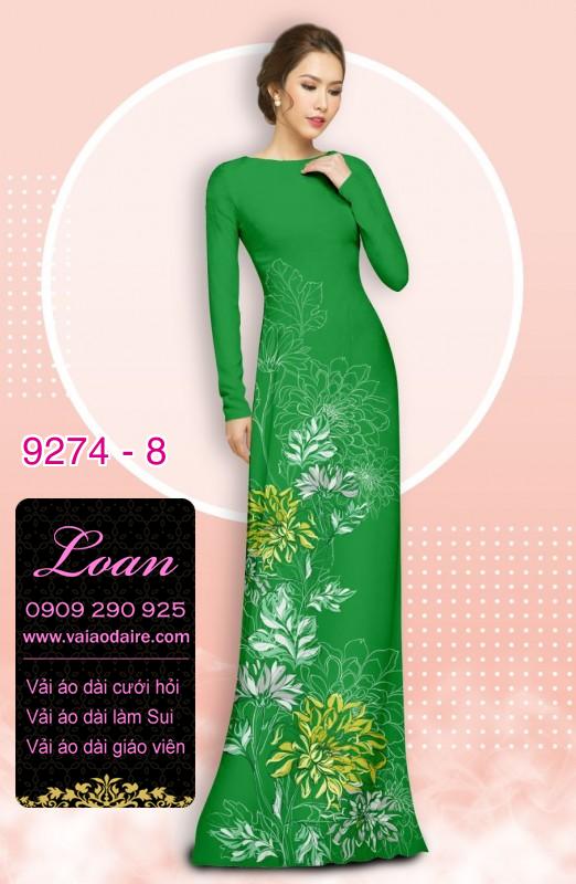 Vải áo dài hoa 3D