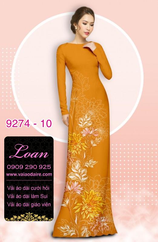 Vải áo dài hoa 3D