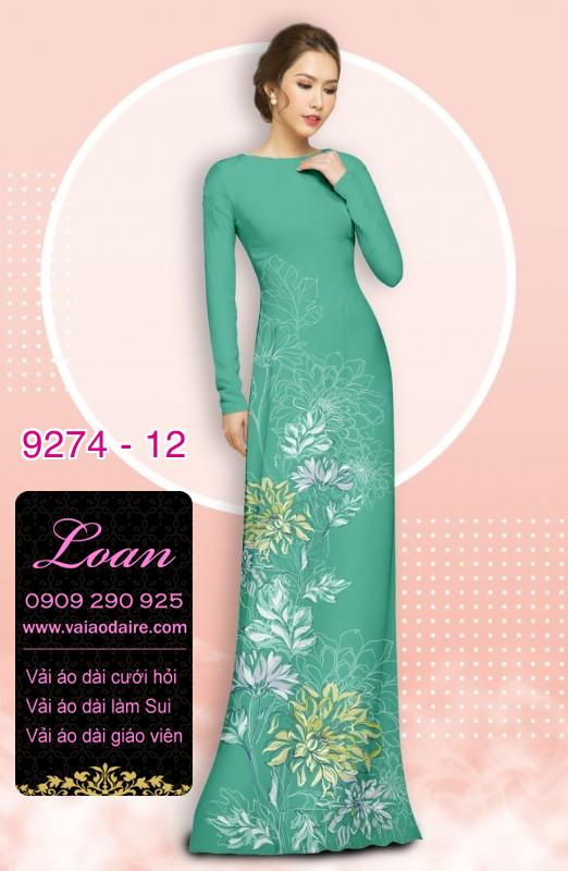 Vải áo dài hoa 3D